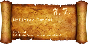 Noficzer Tarcal névjegykártya